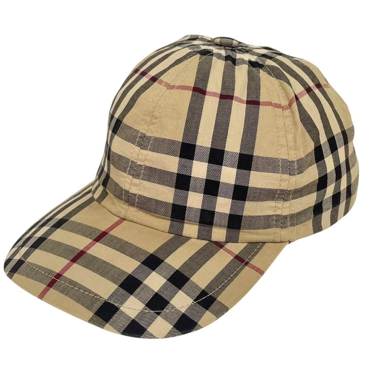 Vintage Burberry London Beige Nova Check Baseball Cap