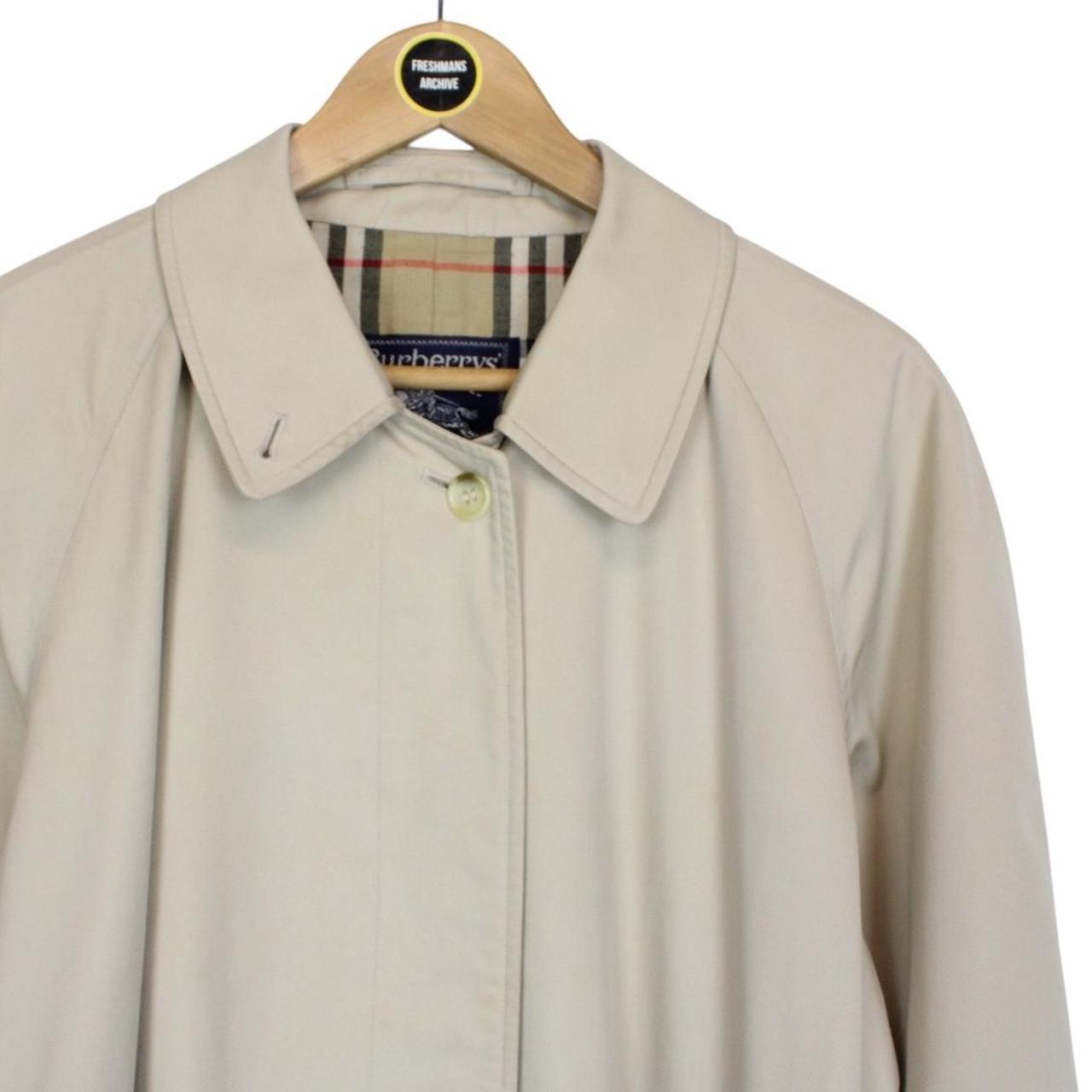 Vintage 90s Burberry Beige Single Breasted Belted Trench Coat