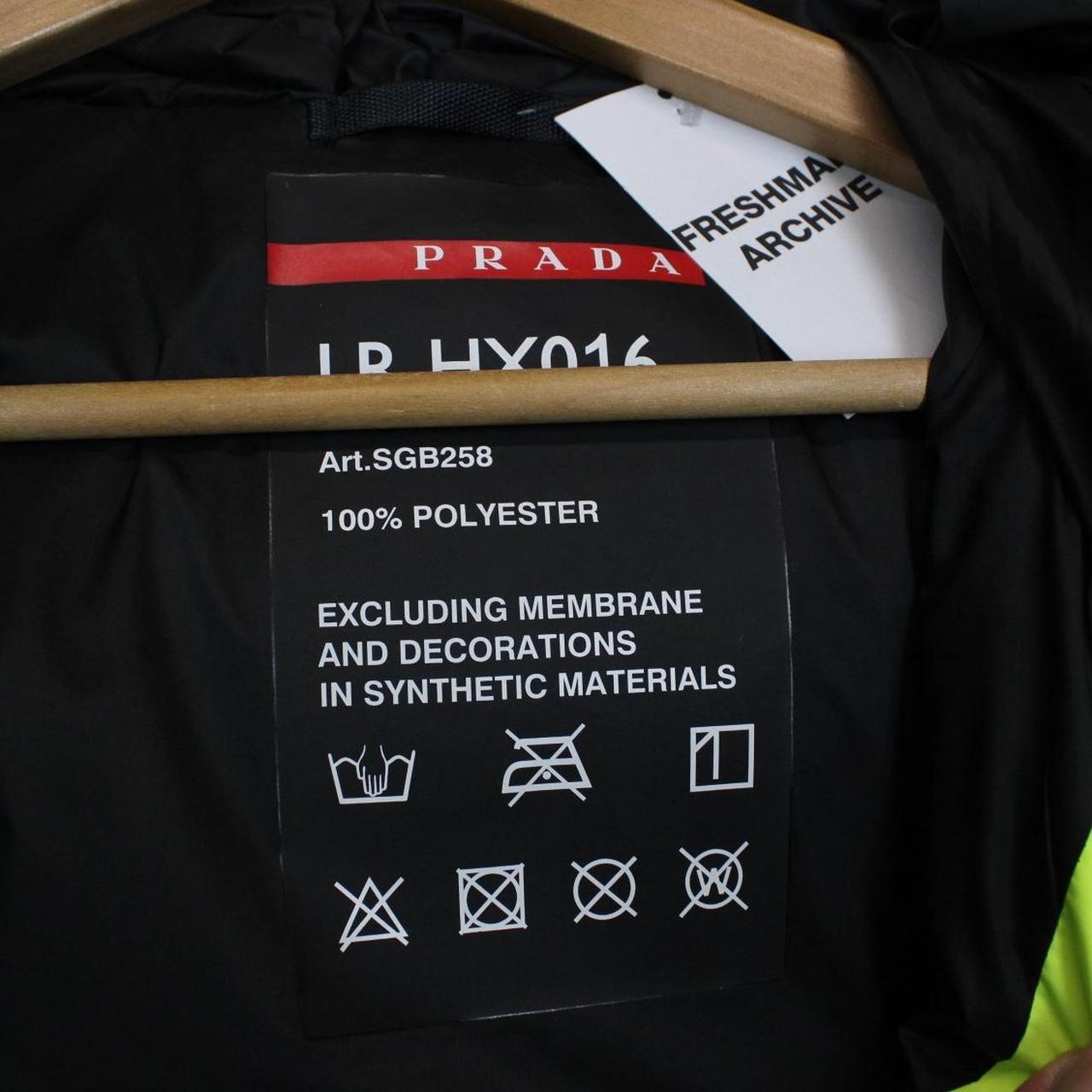 Prada Linea Rossa Luminescent Yellow Hooded Down Puffer Coat