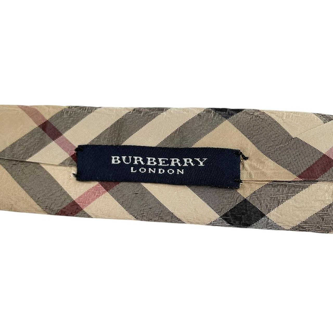 Burberry London Beige Nova Check Silk Tie