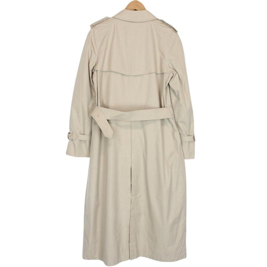 Vintage 90s Burberry Beige Double Breasted Belted Trench Coat