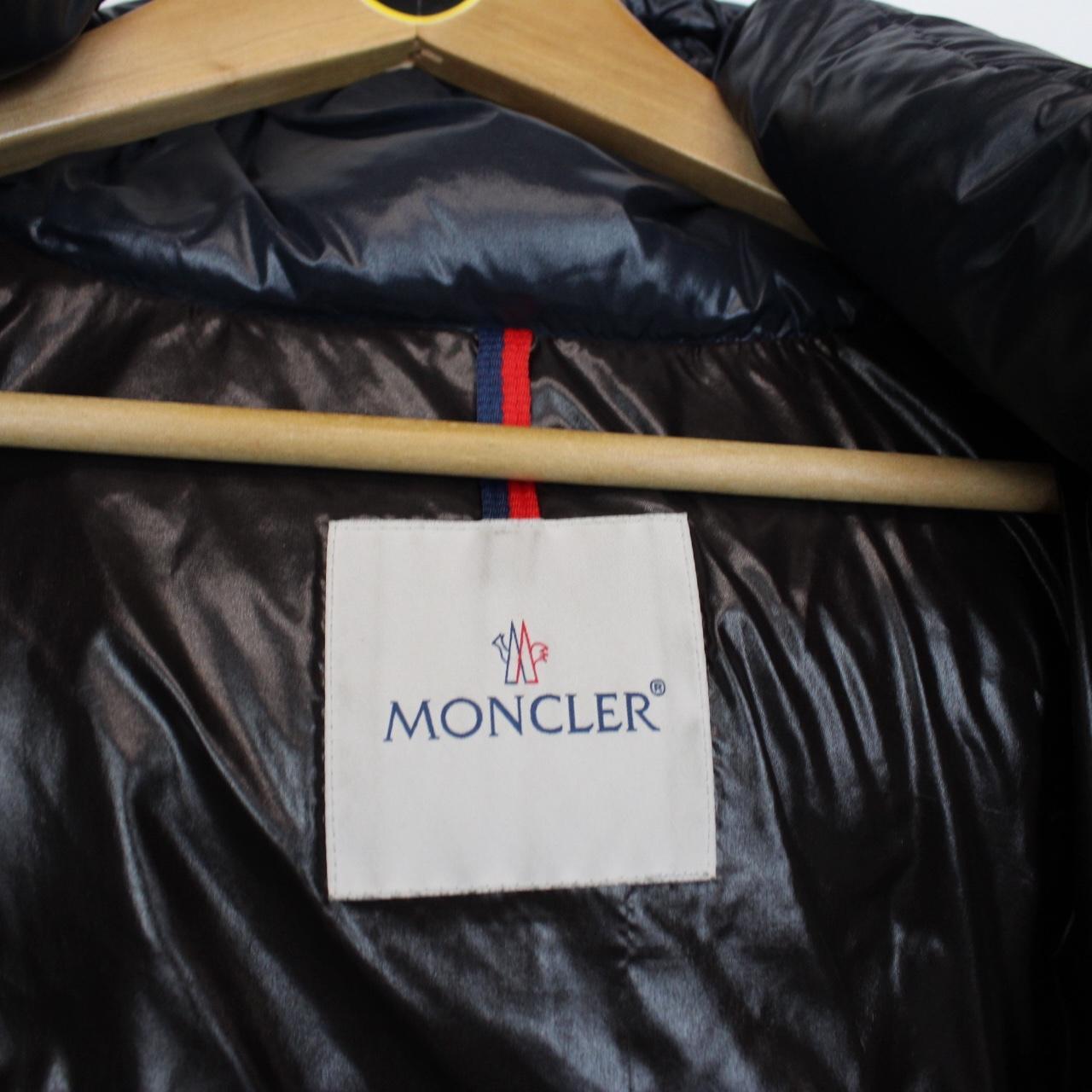 Moncler Maya Navy Blue Full Zip Hooded Down Puffer Jacket