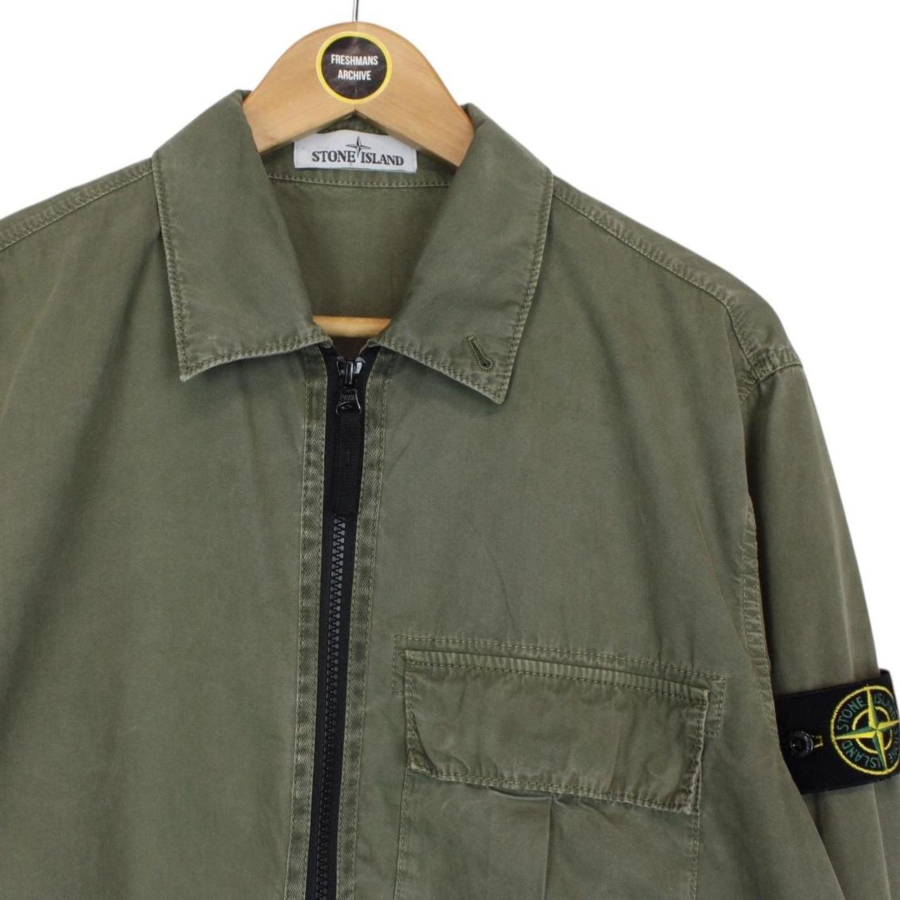 Stone Island AW 2019 Green Full Zip Cotton Overshirt Jacket