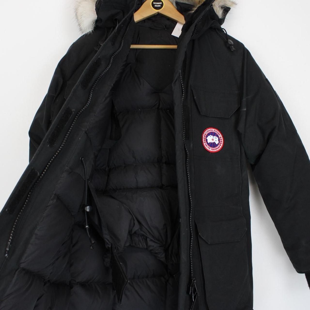 Canada Goose Black Expedition Parka Down Jacket with Fur Trim