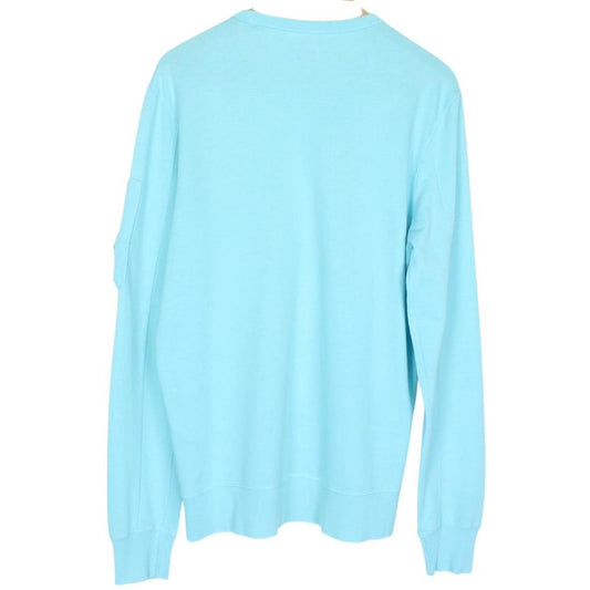 CP Company Aqua Blue Goggle Lens Cotton Sweatshirt Jumper
