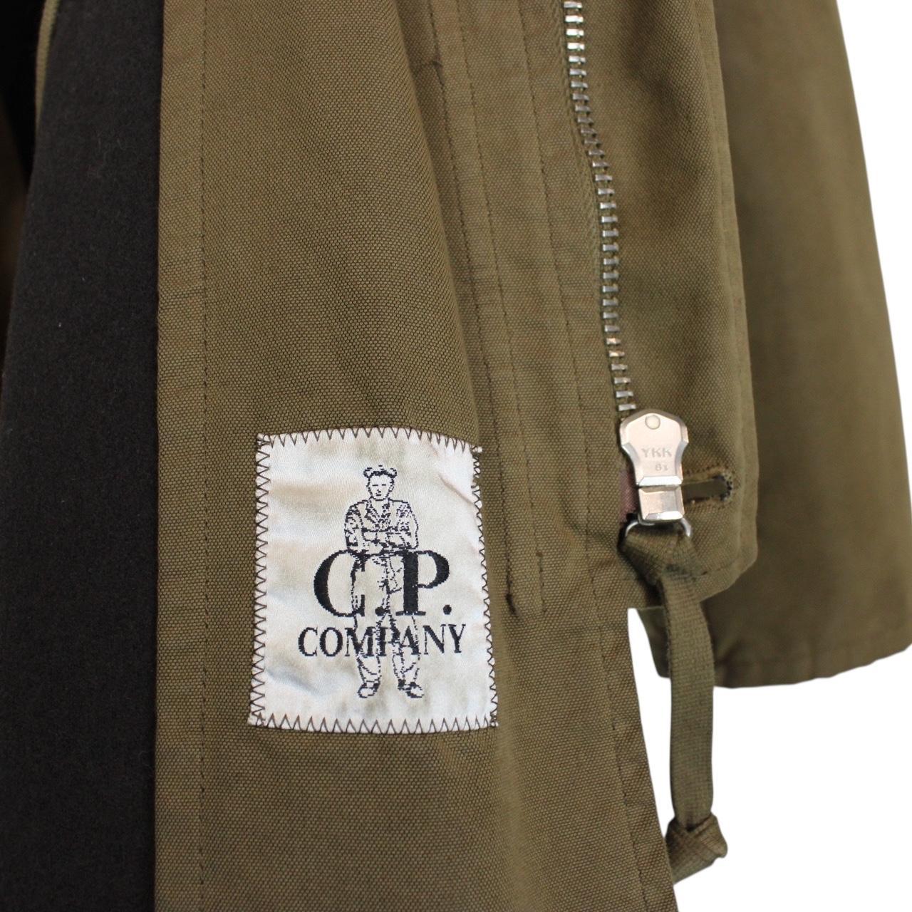 Vintage CP Company AW 2005 Khaki Brown Full Zip Mille Miglia Half Leather Goggle