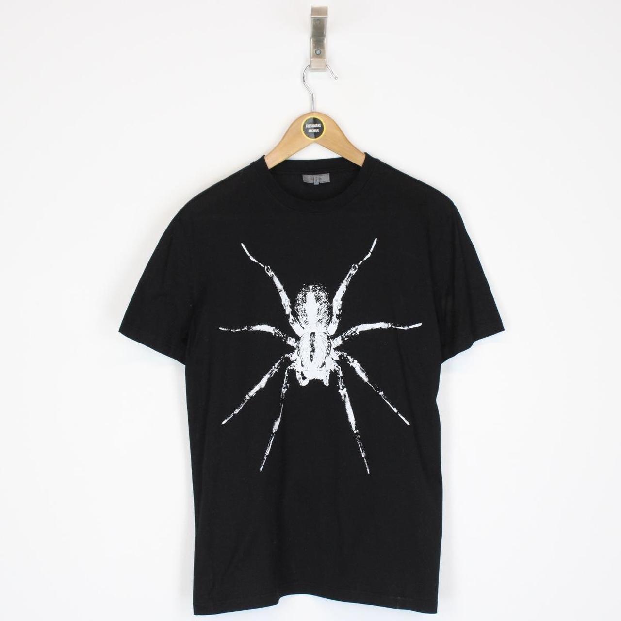 Lanvin Black and White Spider Print Short Sleeve T-Shirt