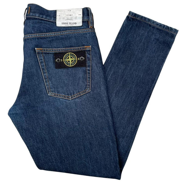 Stone Island SS 2017 Navy Blue RE-T Fit Denim Jeans