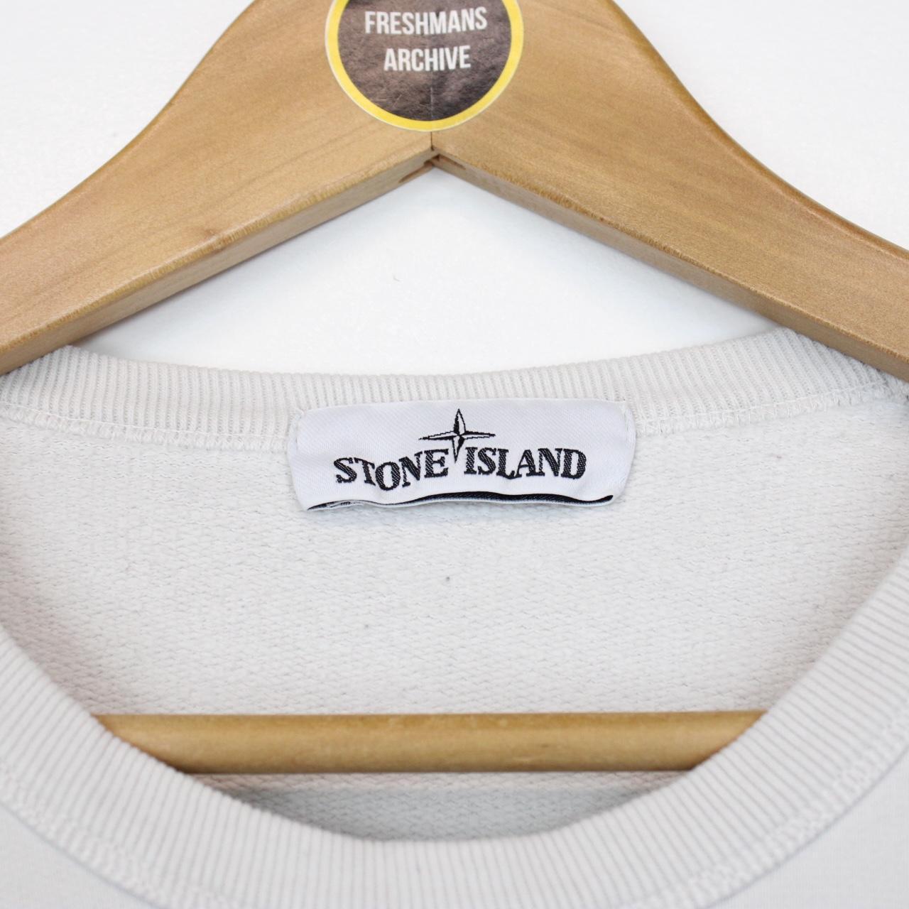 Stone Island AW 2018 Beige Cotton Logo Embroidered Sweatshirt Jumper