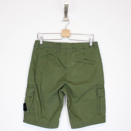 Stone Island SS 2022 Green Bermuda Cotton Cargo Shorts