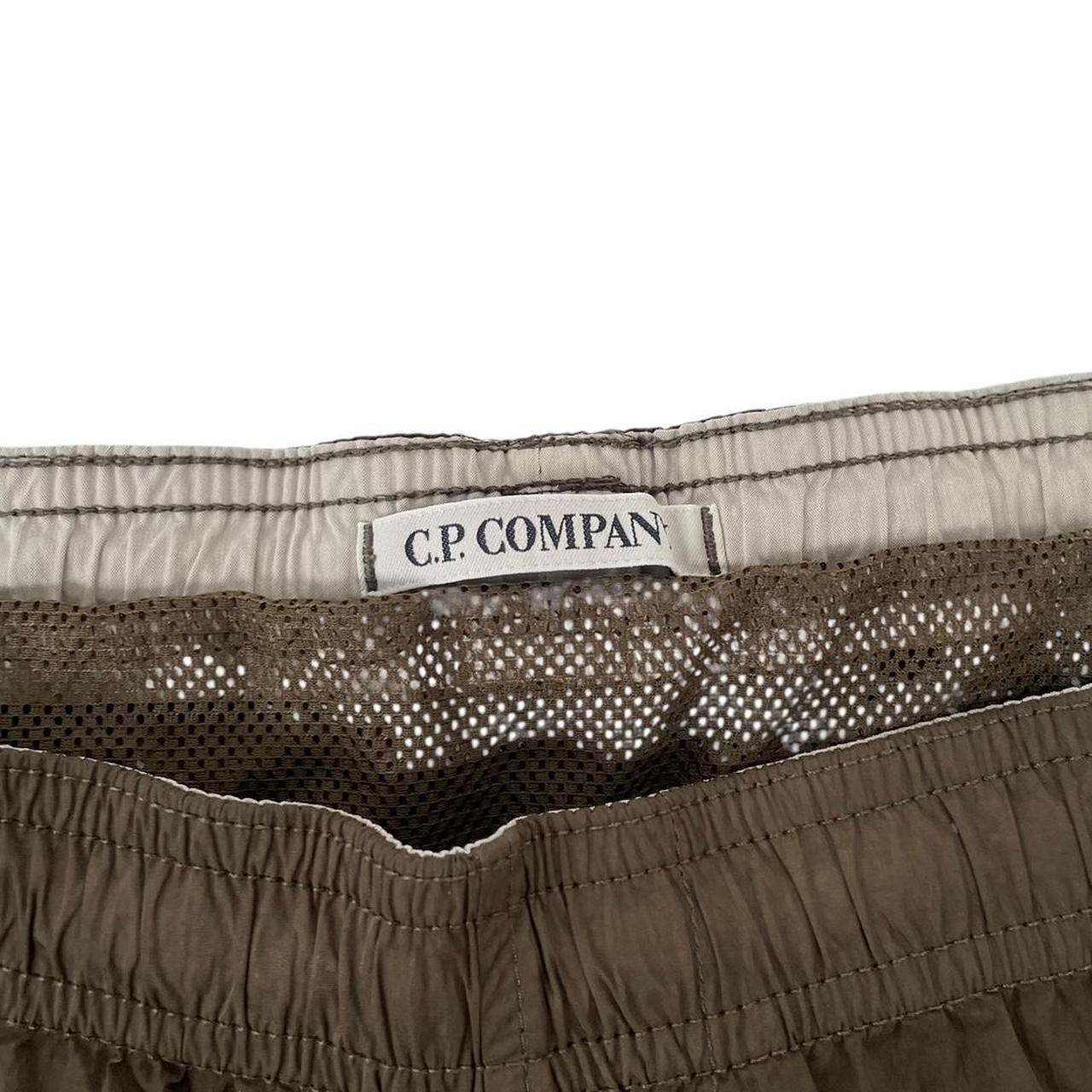 CP Company Khaki Green Nylon Lens Cargo Shorts