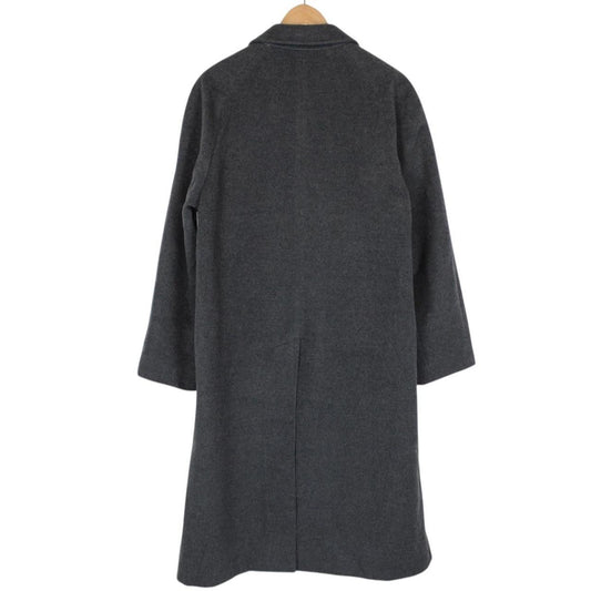 Vintage 90s Burberry Grey Virgin Wool Overcoat