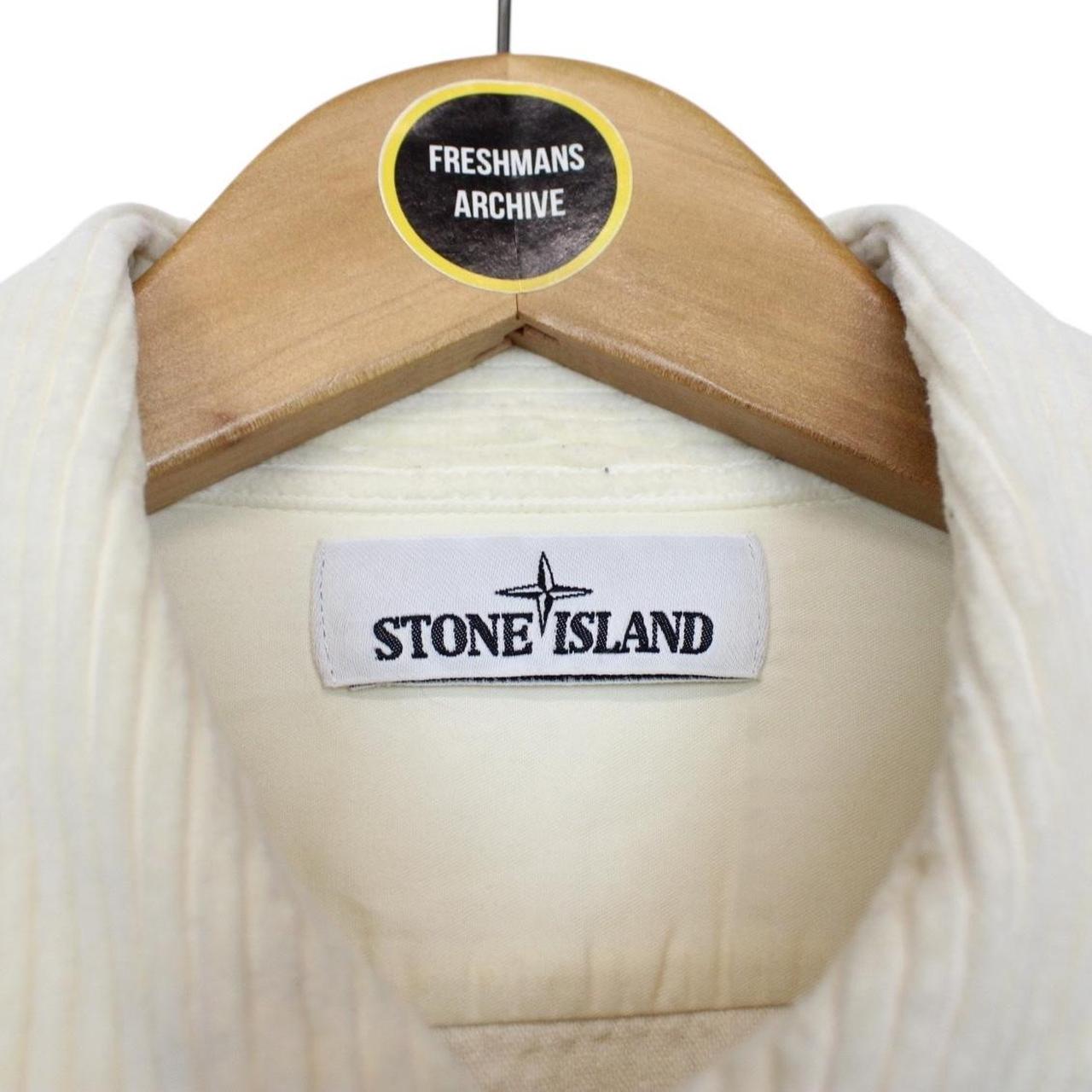 Stone Island AW 2020 Cream Long Sleeve Jumbo Corduroy Shirt