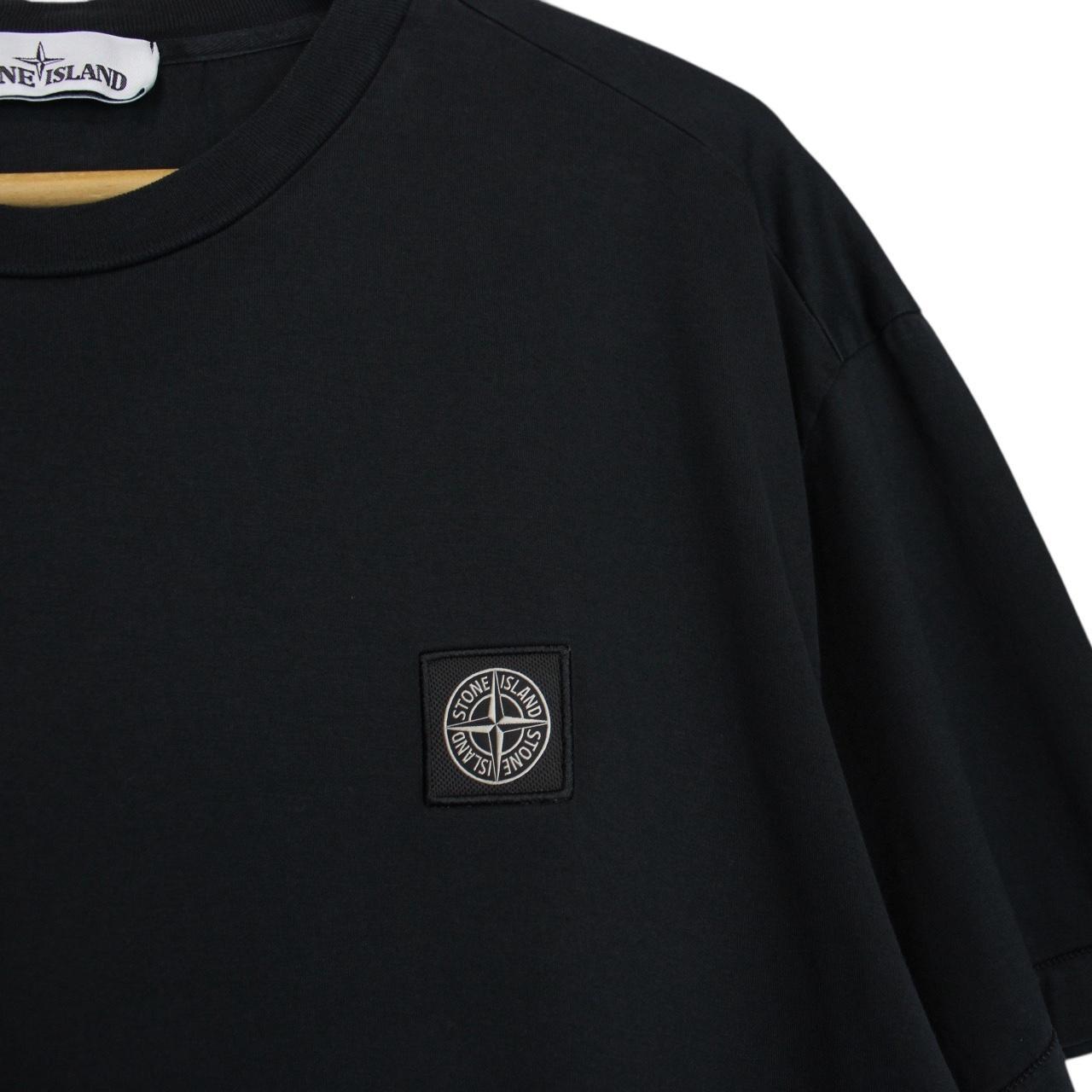 Stone Island Navy Blue Short Sleeve Cotton Compass T-Shirt