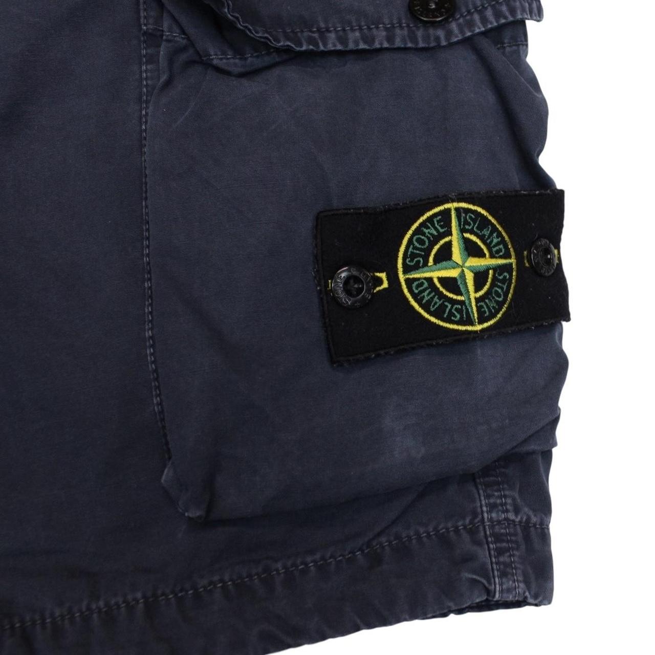 Stone Island SS 2019 Navy Blue Bermuda Cotton Cargo Shorts