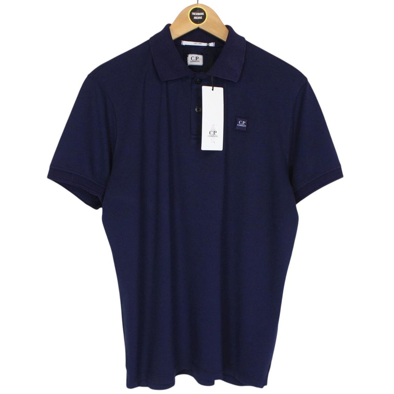 CP Company Navy Blue Short Sleeve Tacting Polo Shirt
