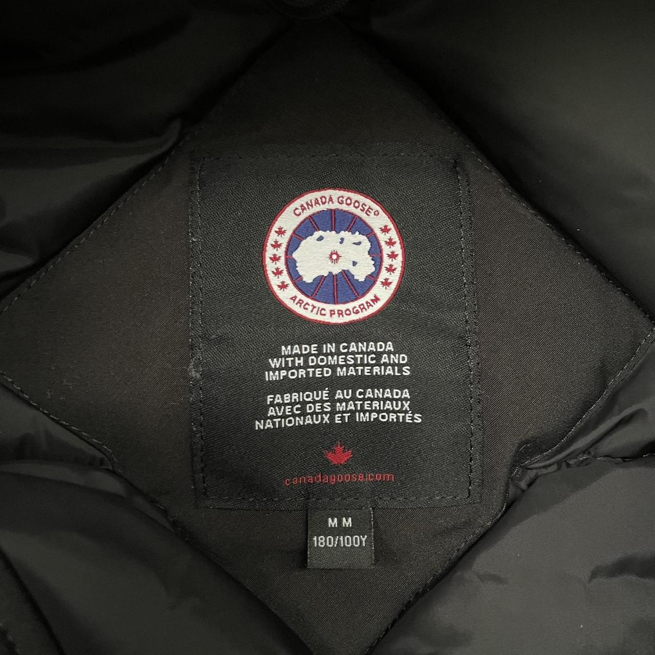 Canada Goose Black Langford Parka Down Coat with Fur Trim