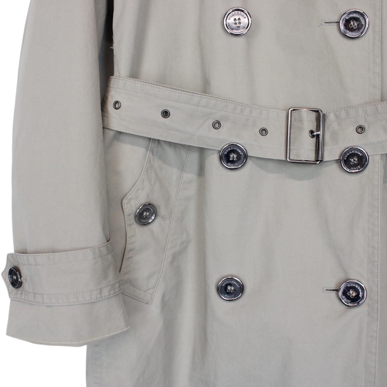 Burberry Brit Beige Nova Check Double Breasted Belted Trench Coat