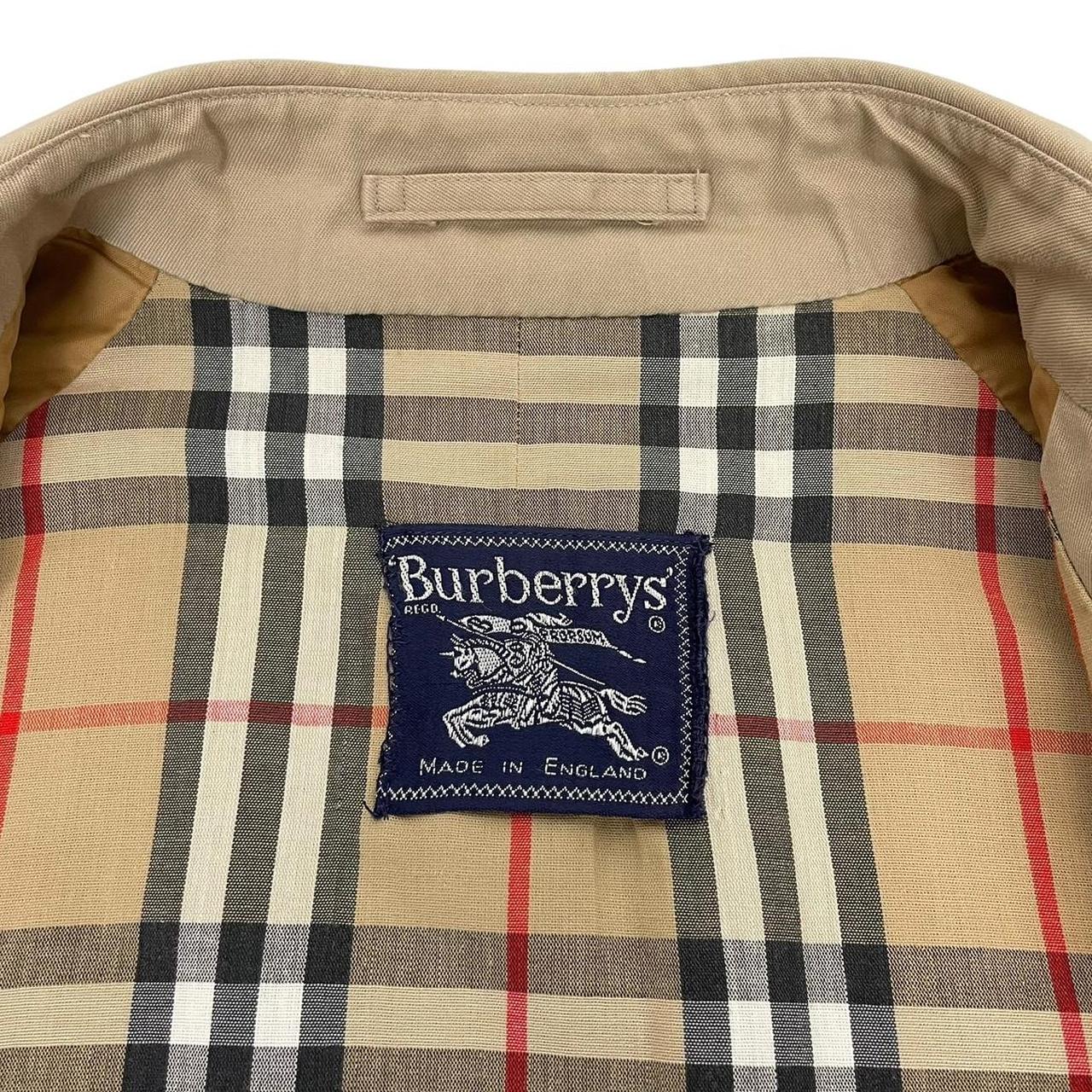 Vintage 90s Burberry Beige Double Breasted Belted Trench Coat