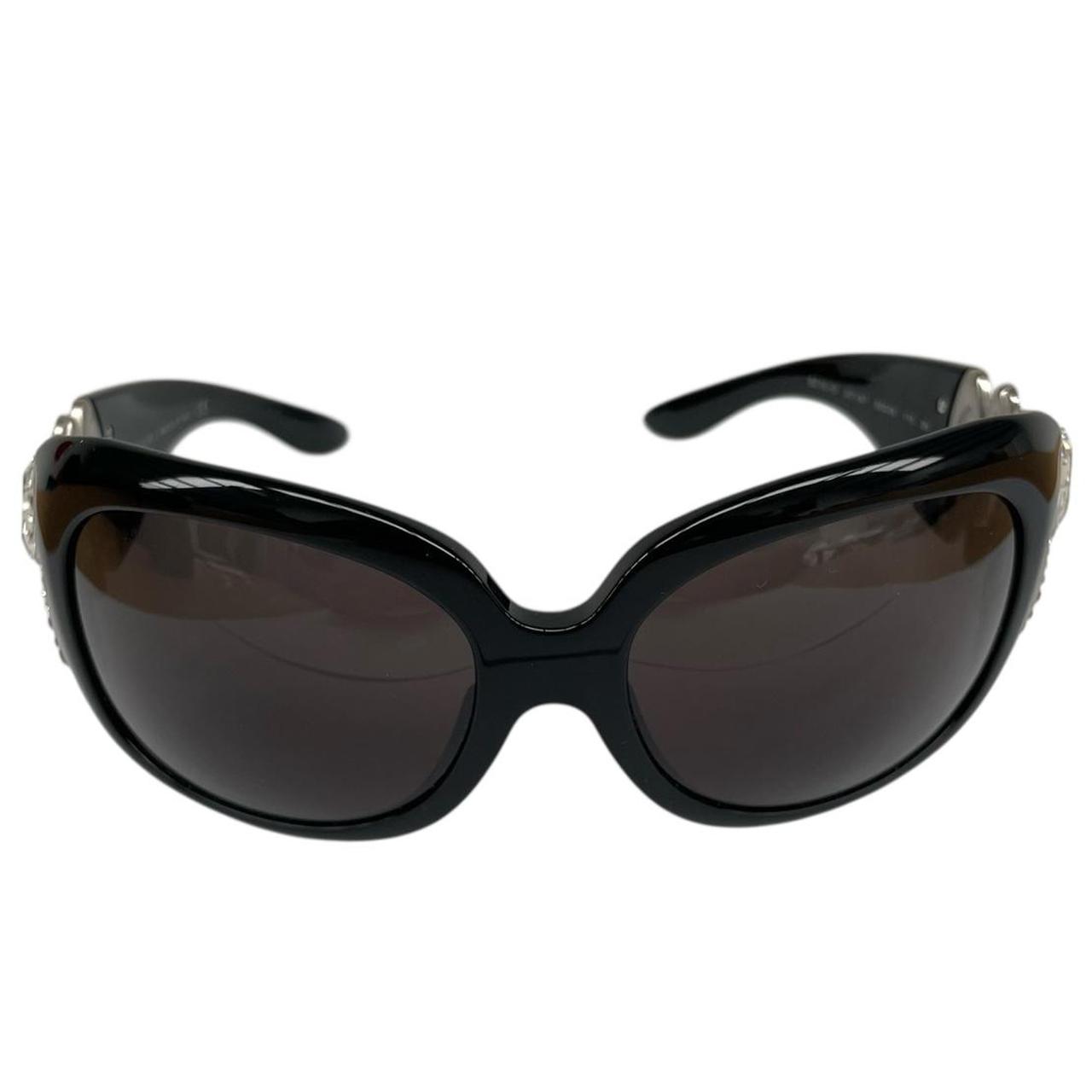 Bulgari Black and Silver 8016-B Embellished Sunglasses