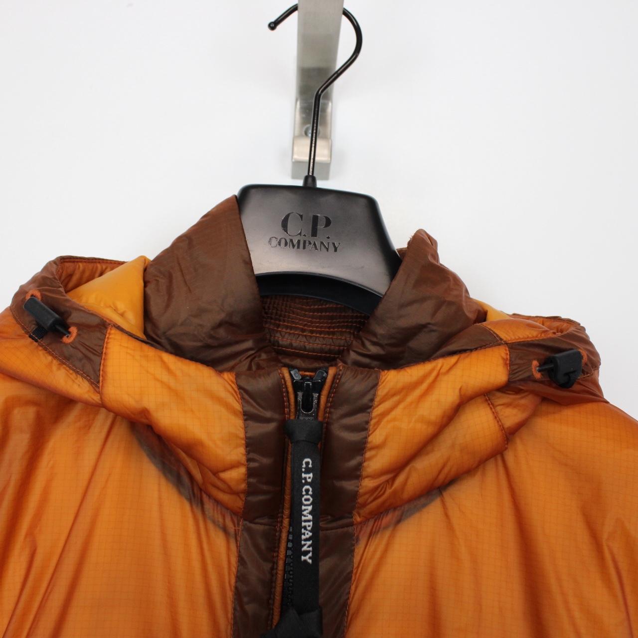 CP Company Outline Orange Full Zip Lens Primaloft Hooded Jacket