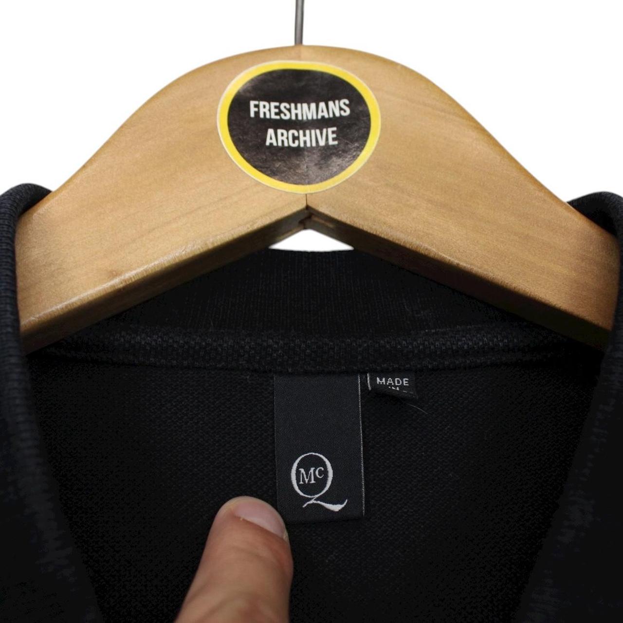 Alexander McQueen Black and Orange Short Sleeve Cotton Polo Shirt