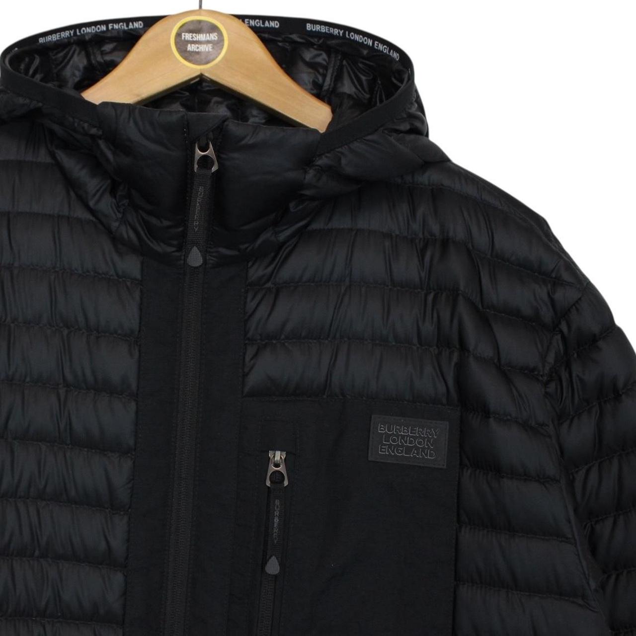 Burberry Black Lenham Logo Appliqué Packable Lightweight Down Jacket