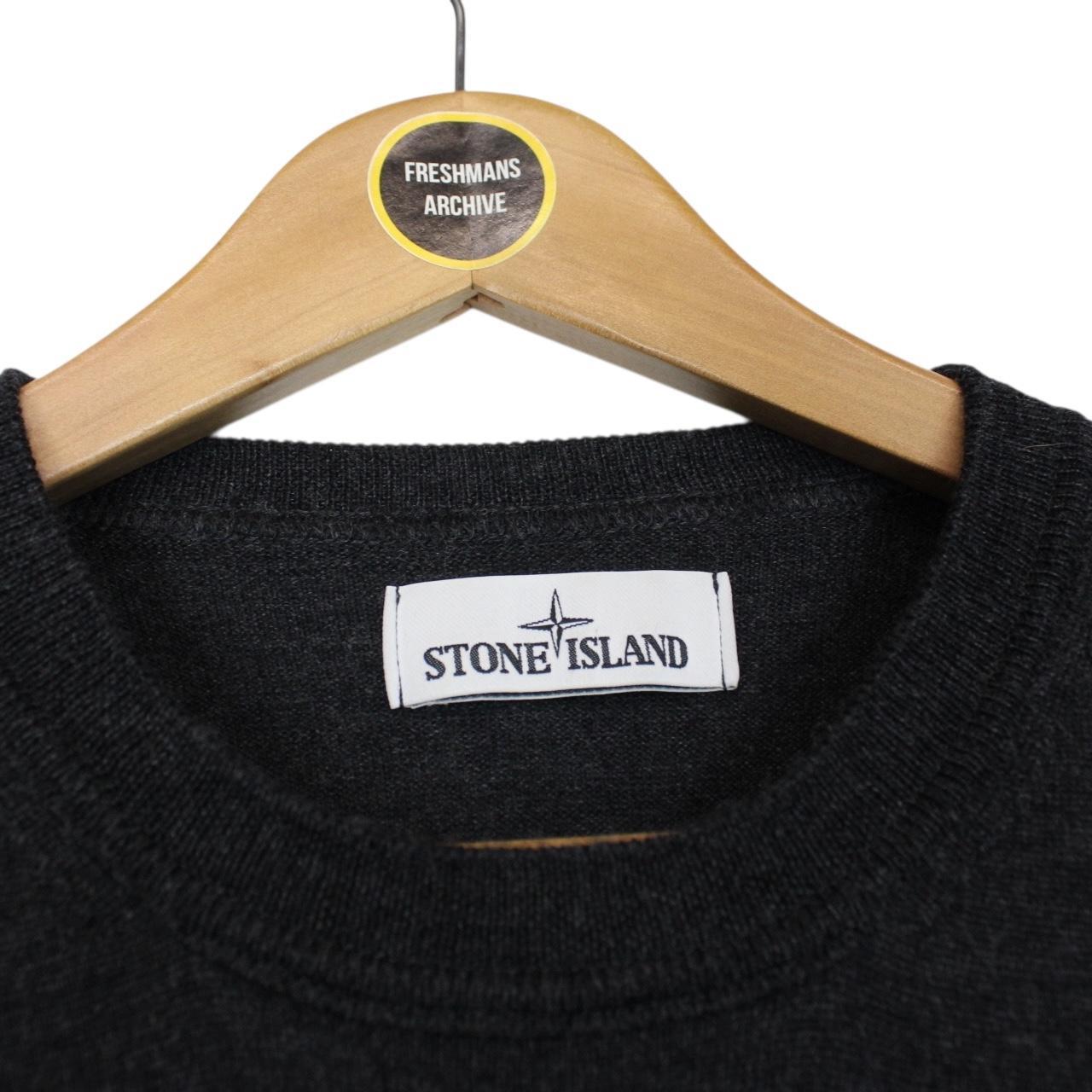 Stone Island AW 2018 Dark Grey Wool Knit Jumper
