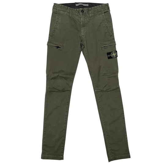 Stone Island AW 2020 Green Skinny Fit Cargo Trousers