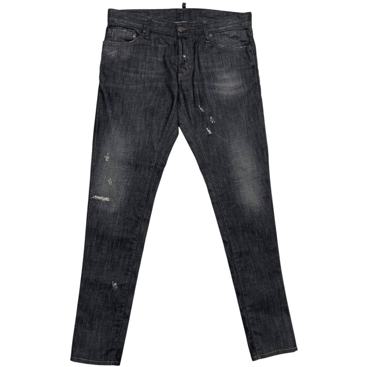 Dsquared2 Dark Grey Wash Distressed Caten Bros Slim Fit Jeans