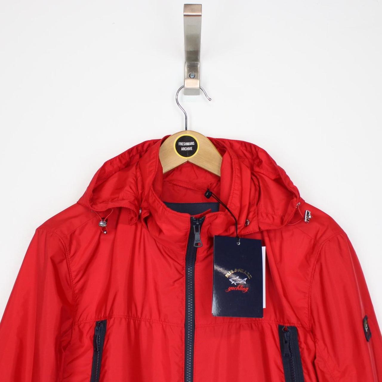 Paul & Shark Red and Black Full Zip Windbreaker Jacket