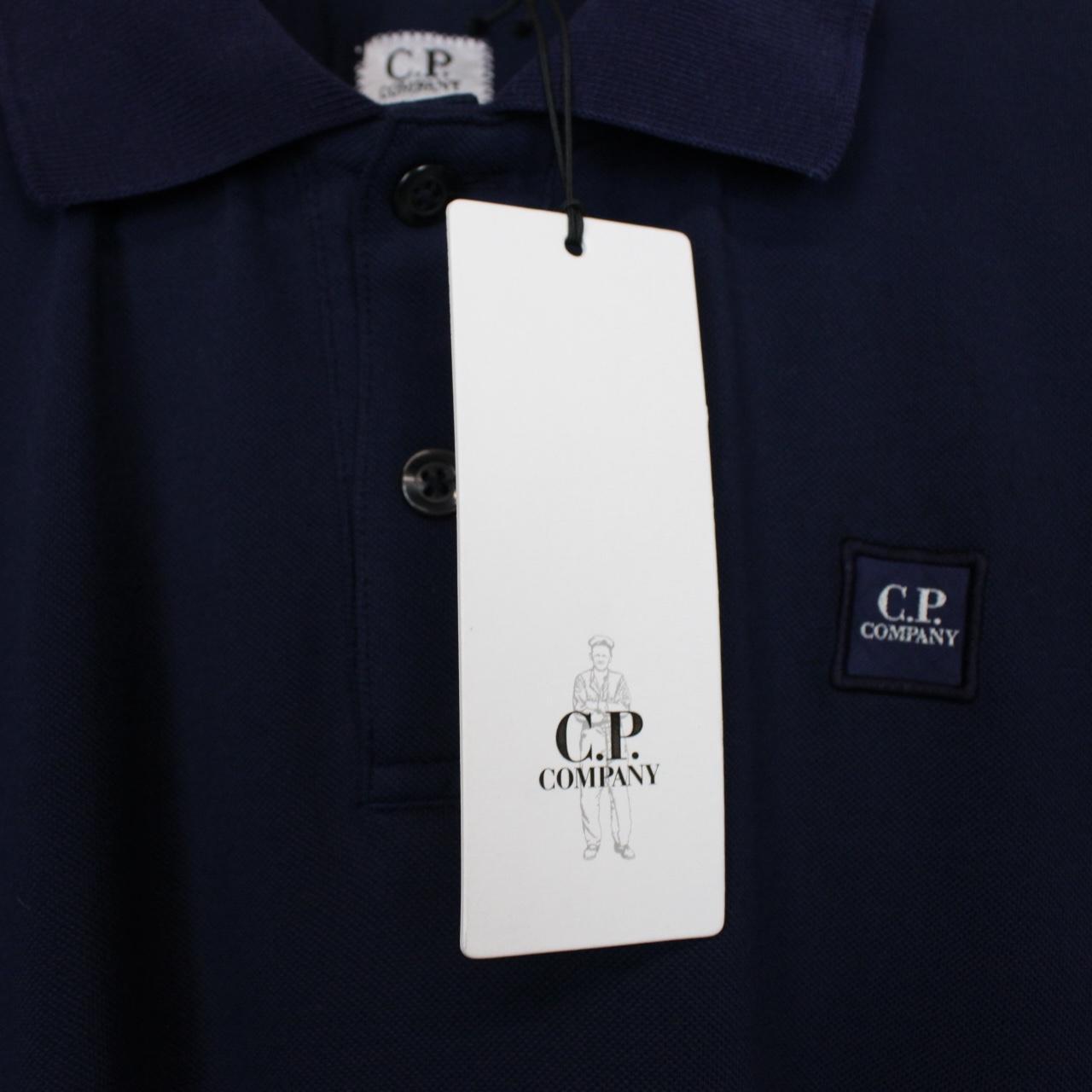 CP Company Navy Blue Short Sleeve Tacting Polo Shirt