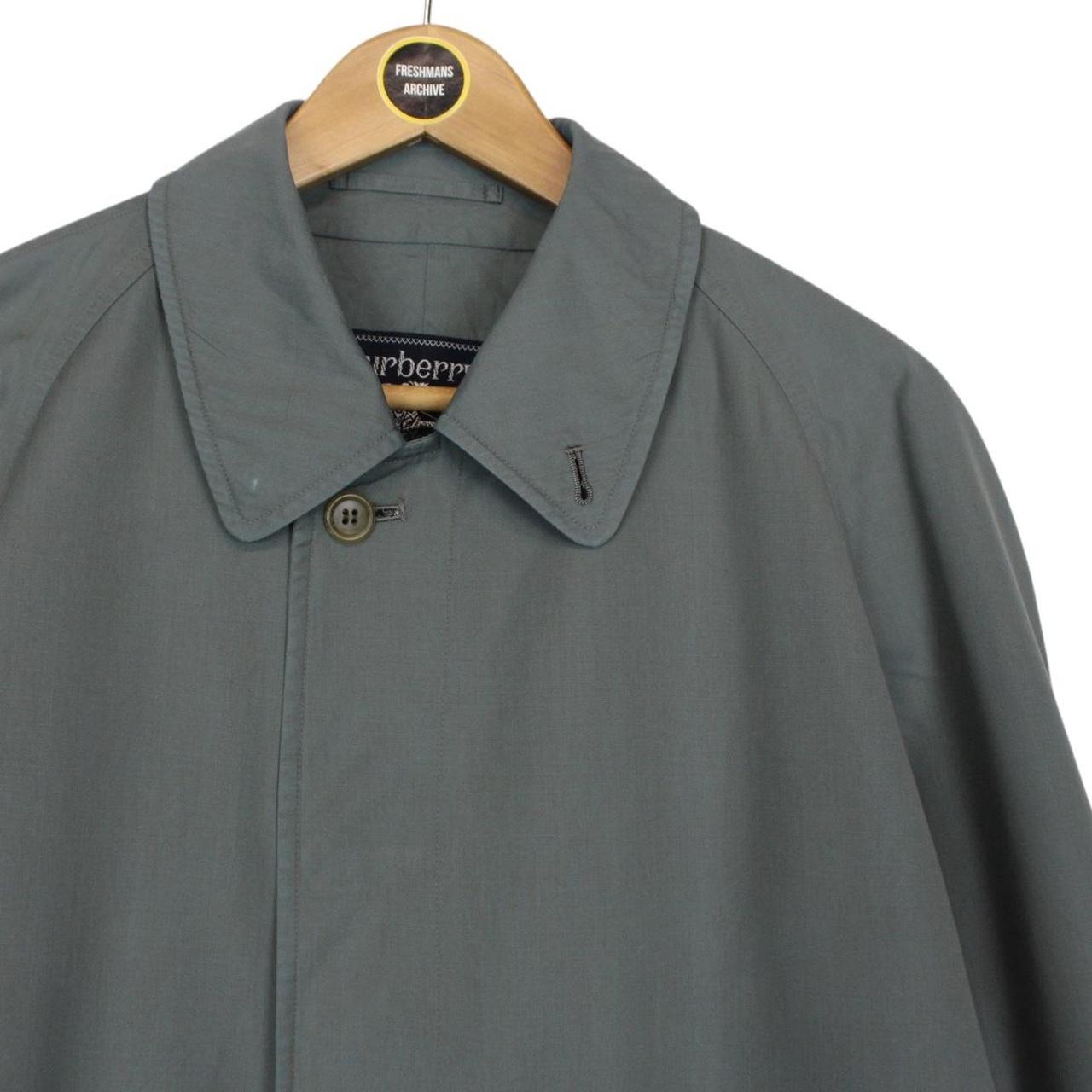 Vintage 90s Burberry Blue Single Breasted Trench Coat