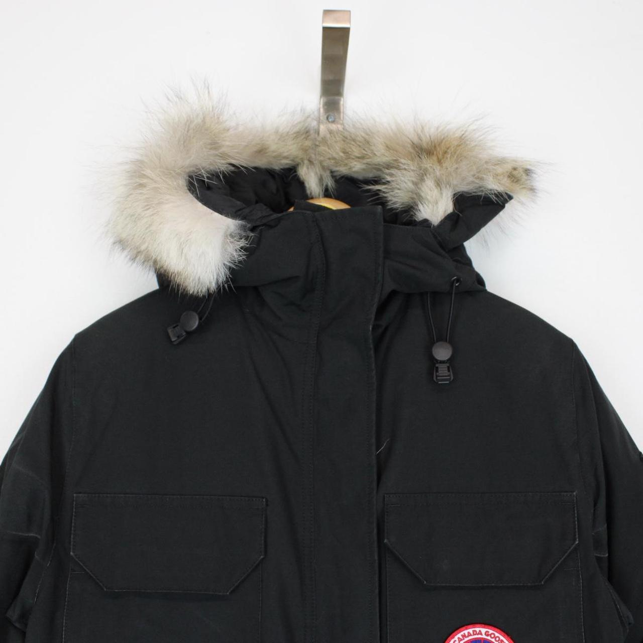 Canada Goose Black Expedition Parka Down Jacket with Fur Trim
