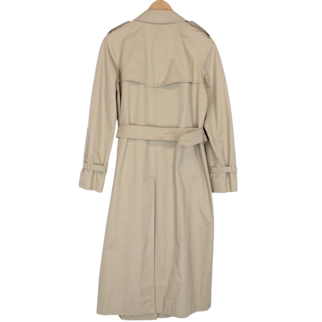 Vintage 90s Burberry Beige Double Breasted Belted Trench Coat