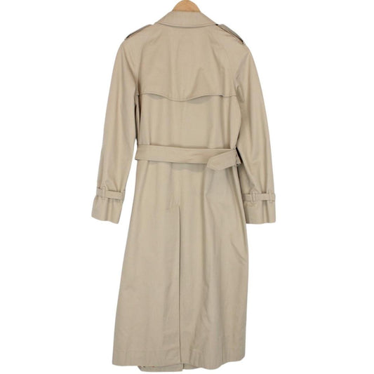 Vintage 90s Burberry Beige Double Breasted Belted Trench Coat