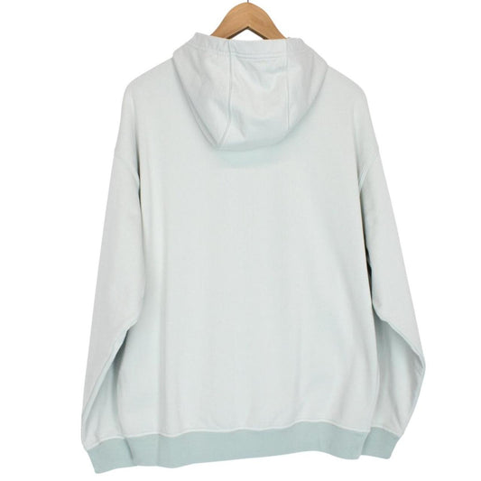 Stone Island Marina SS 2023 Light Blue Plated Dyed Cotton Hoodie Jumper