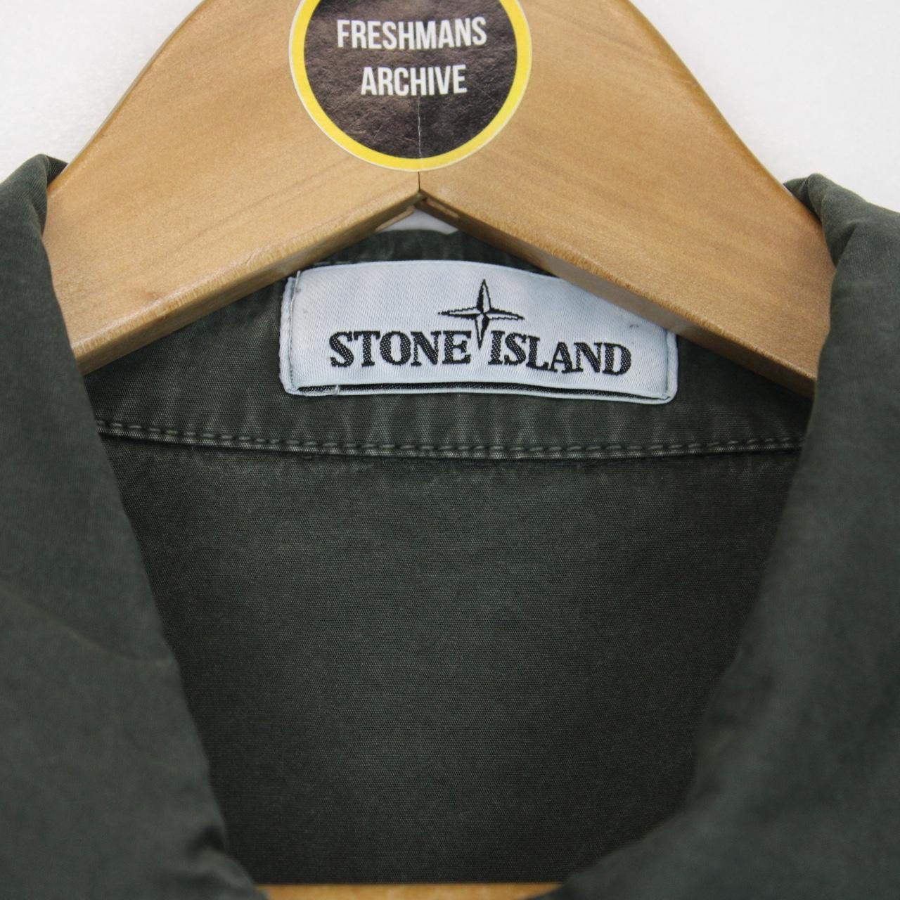 Stone Island AW 2020 Dark Green Full Zip Cotton Overshirt Jacket