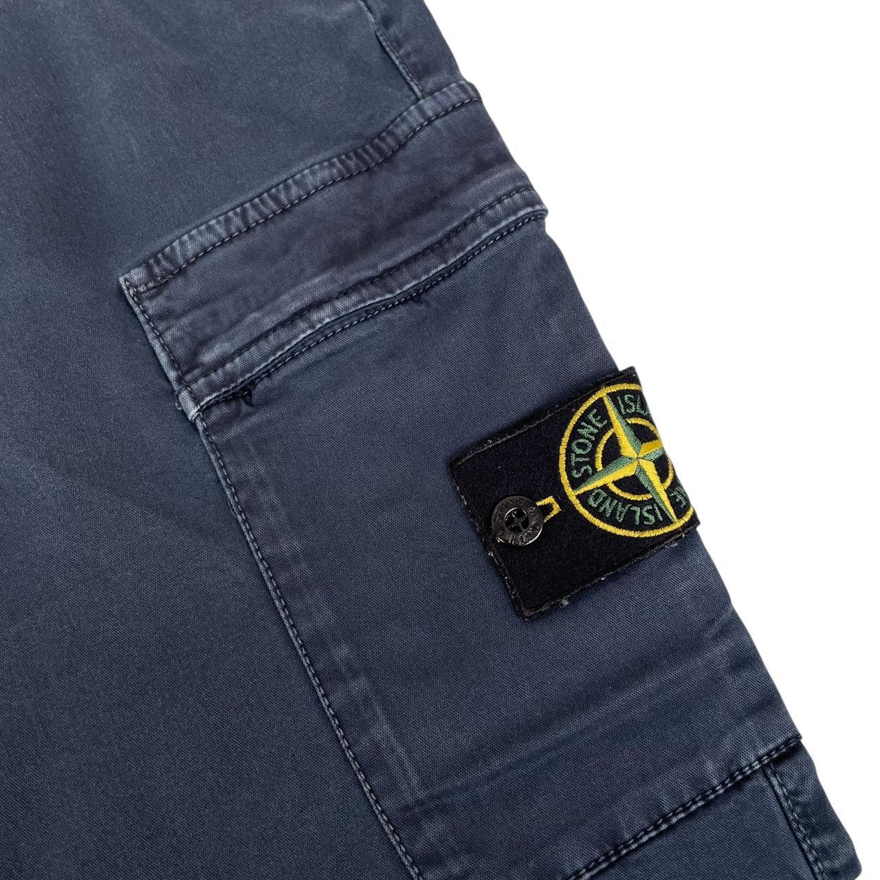 Stone Island SS 2018 Navy Blue Skinny Fit Cargo Trousers