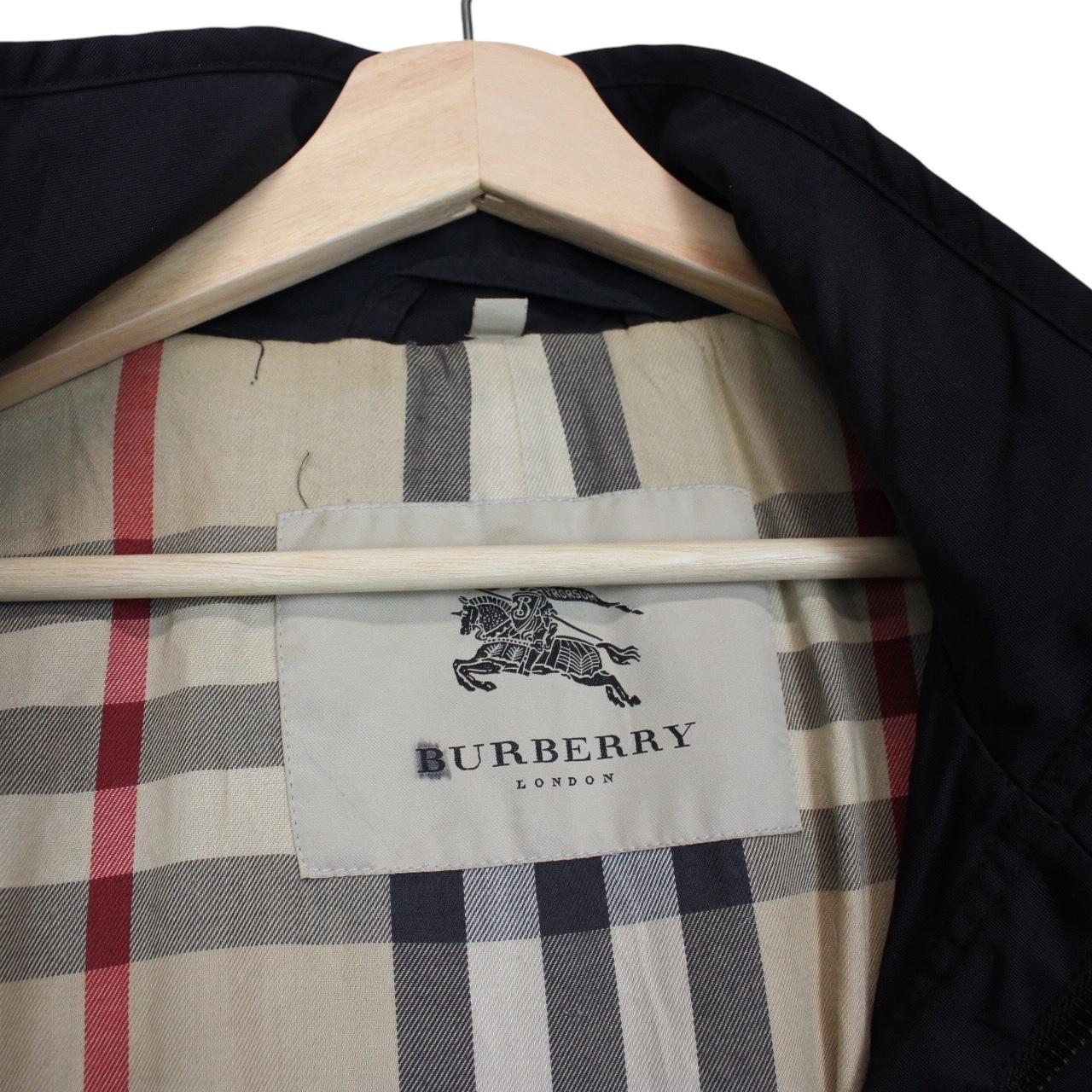 Burberry Black Nylon Blend Nova Check Multi Pocket Jacket