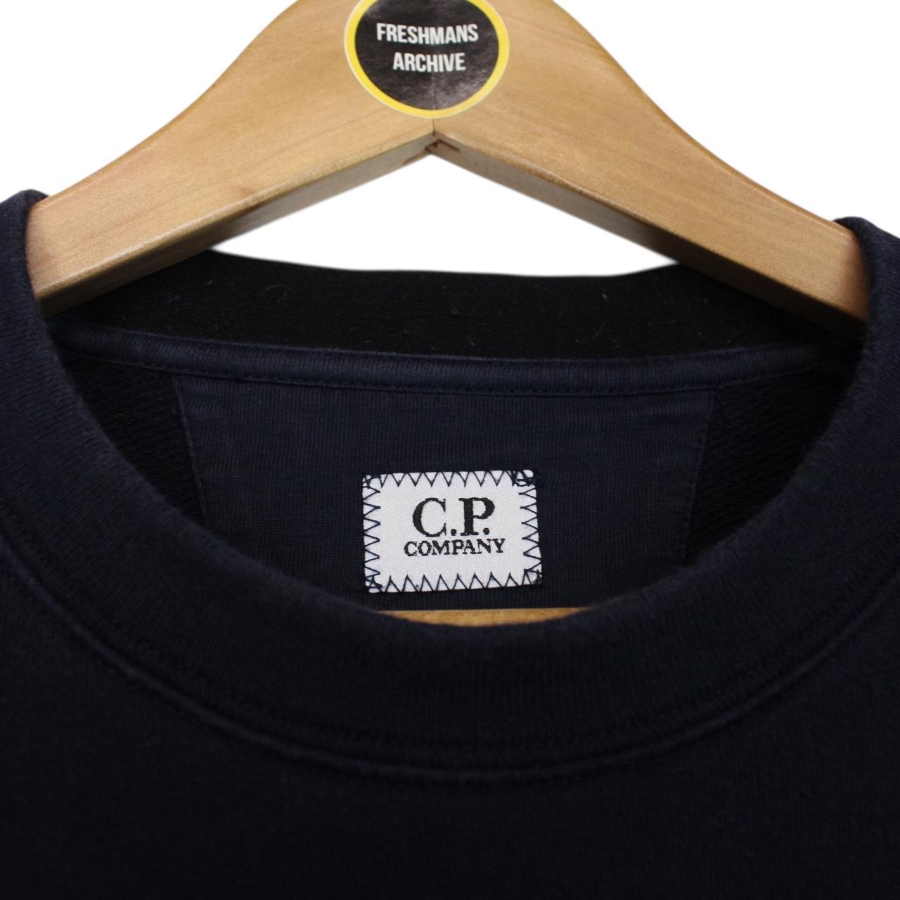 CP Company Navy Blue Goggle Lens Cotton Sweatshirt Jumper