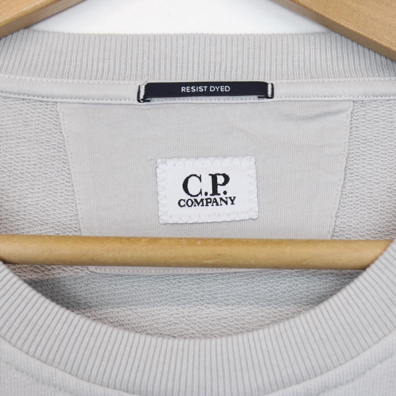 CP Company Grey Resist Dyed Cotton Lens Sweatshirt Jumper