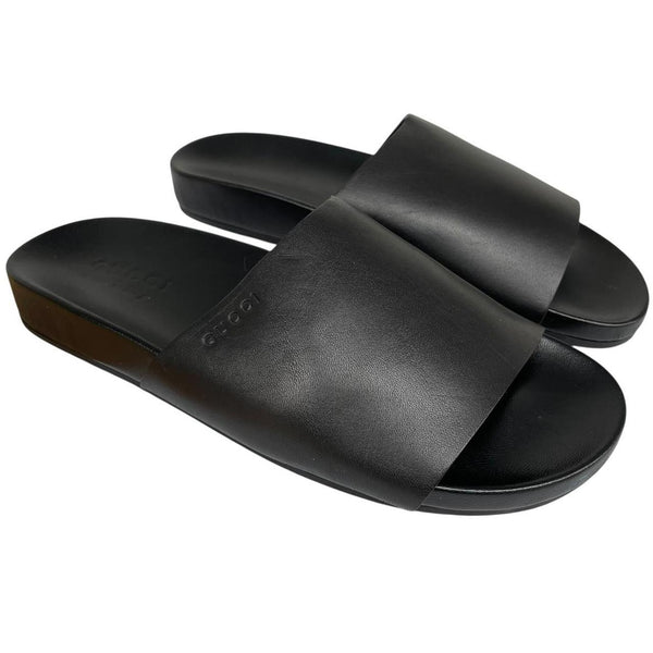 Gucci Black Logo Slides