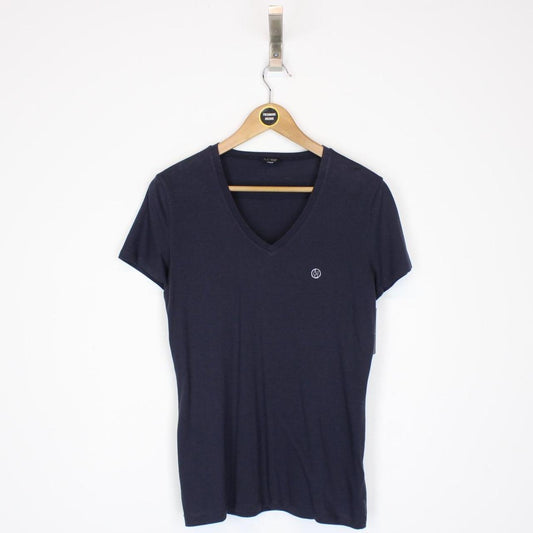Armani Jeans Navy Blue Short Sleeve V-Neck T-Shirt