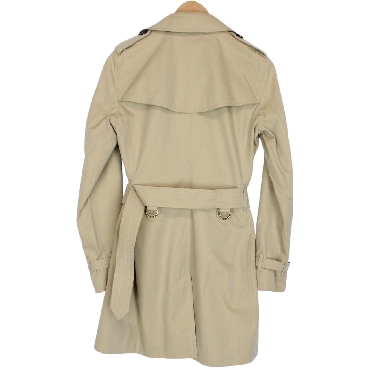 Burberry London Kensington Tan Brown Nova Check Double Breasted Belted Trench