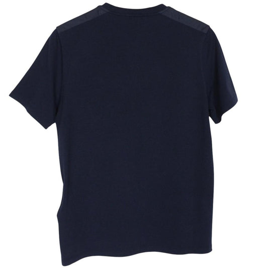Prada Navy Blue Nylon Pocket Cotton Short Sleeve T-Shirt