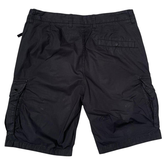 Stone Island SS 2021 Black Bermuda Cotton Cargo Shorts