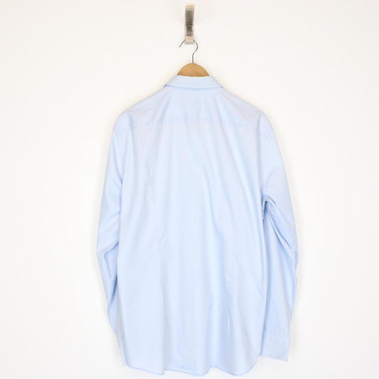 Hugo Boss Blue Long Sleeve Cotton Shirt