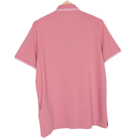 Stone Island Pink Short Sleeve Slim Fit Organic Cotton Polo Shirt