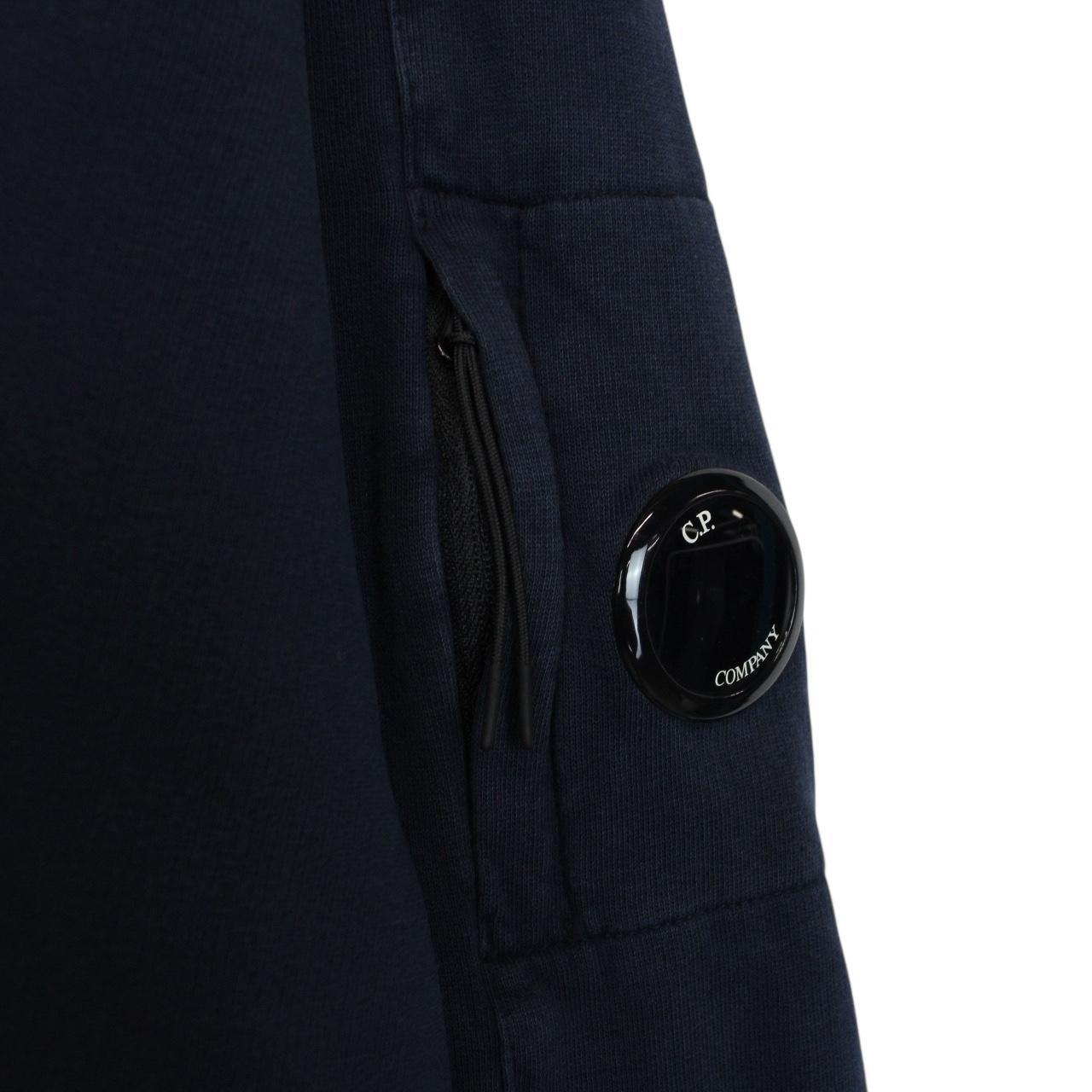CP Company Navy Blue Resist Dyed Cotton Lens Sweatshirt Jumper
